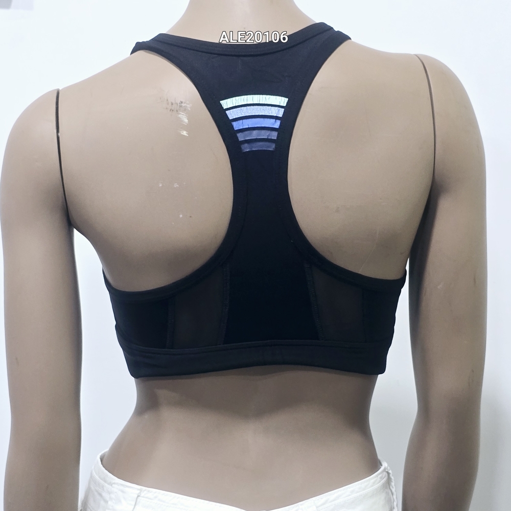 PINK Victoria's Secret Ultimate Black Sports Bra with Blue Accents Size Medium - Picture 4 of 12